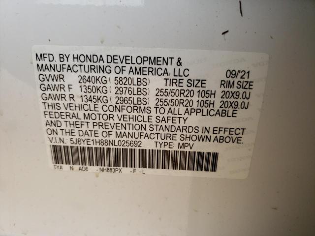 5J8YE1H88NL025692 Acura Mdx Advance