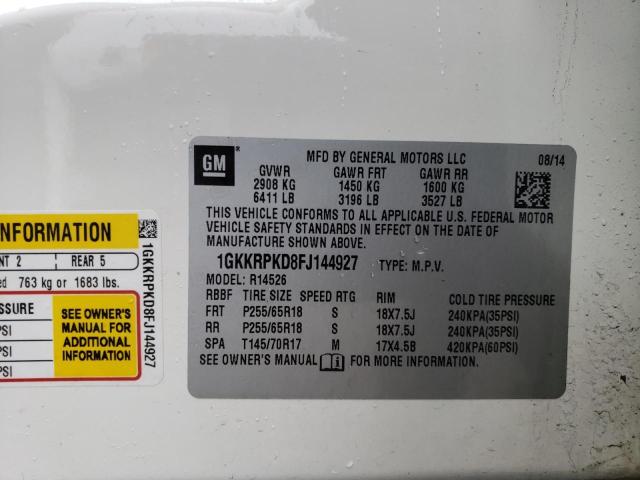 1GKKRPKD8FJ144927 GMC ACADIA SLE
