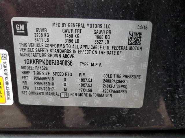 1GKKRPKD0FJ340036 GMC ACADIA SLE