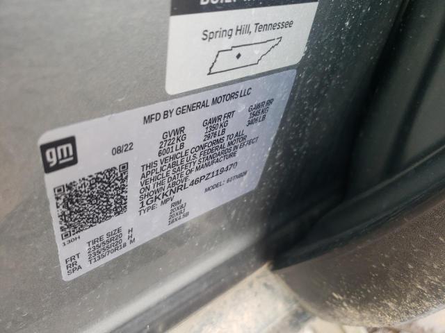 1GKKNRL46PZ119470 GMC ACADIA SLE