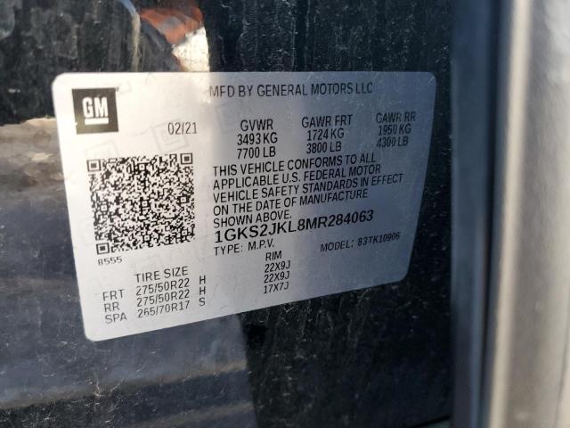 1GKS2JKL8MR284063 GMC YUKON XL DENALI