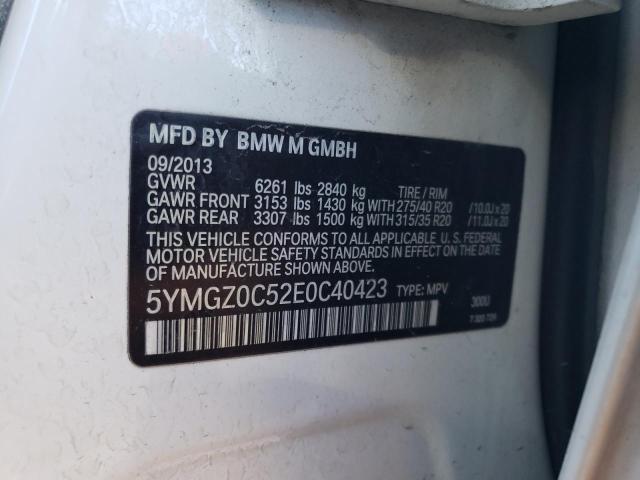 5YMGZ0C52E0C40423 BMW X6 M
