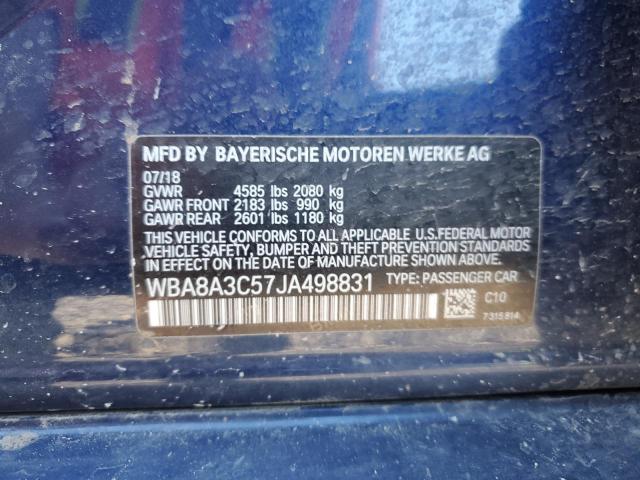 WBA8A3C57JA498831 BMW 320 XI