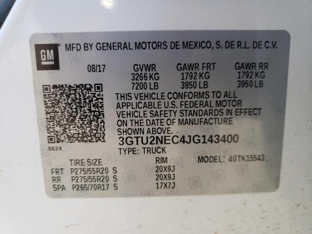 3GTU2NEC4JG143400 GMC Sierra K1500 Slt