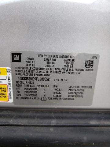1GKKRSKD9FJ200652 GMC Acadia Slt-2