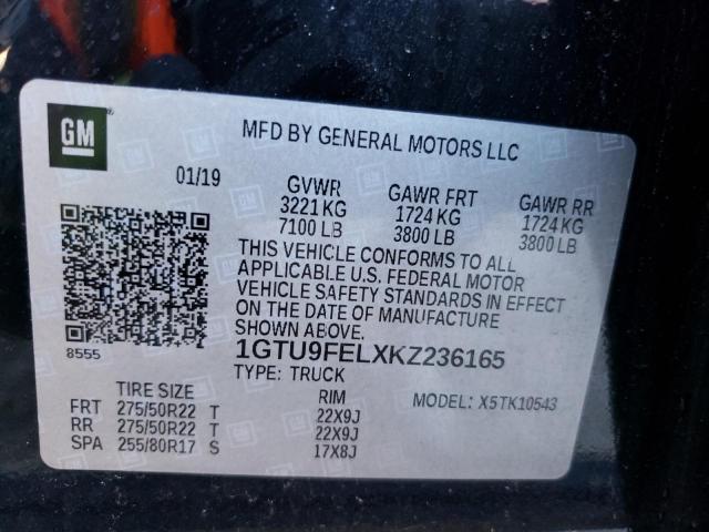 1GTU9FELXKZ236165 GMC Sierra K1500 Denali
