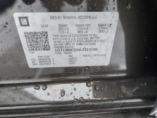 1GTU9BED5KZ215788 GMC Sierra K1500 Sle