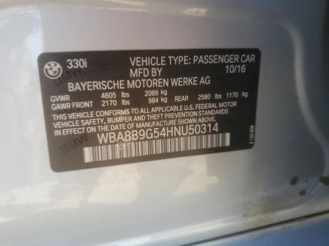 WBA8B9G54HNU50314 BMW 330 I