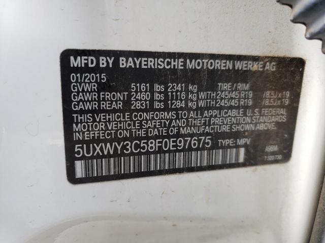 5UXWY3C58F0E97675 BMW X3 Xdrive28d