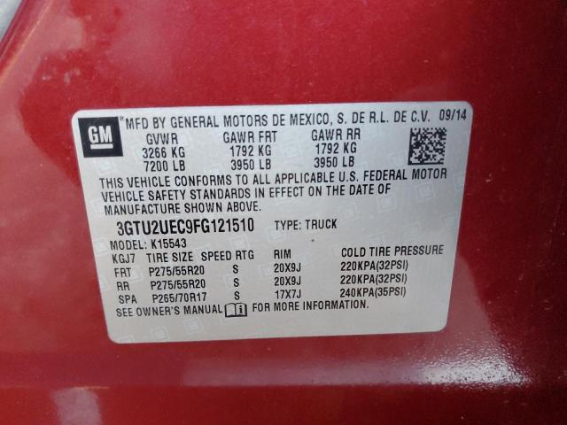 3GTU2UEC9FG121510 GMC Sierra K1500 Sle