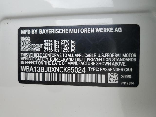 WBA13BJ0XNCK85024 BMW 530 XI