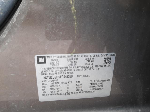 3GTU2UEH5EG442339 GMC Sierra K1500 Sle