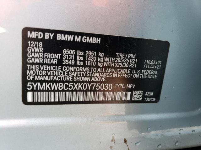 5YMKW8C5XK0Y75030 BMW X6 M