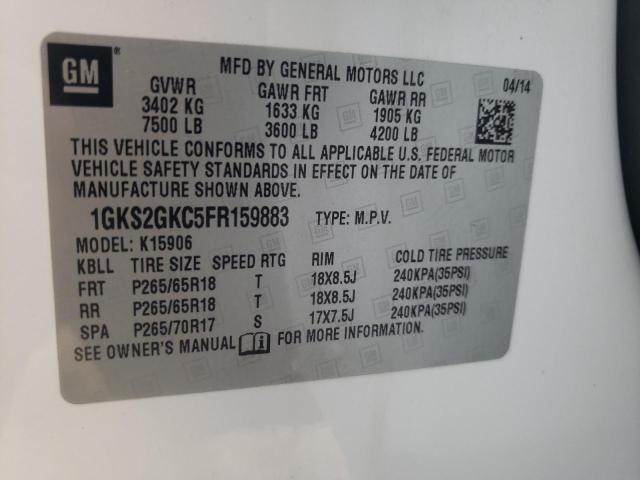 1GKS2GKC5FR159883 GMC Yukon Xl K1500 Sle