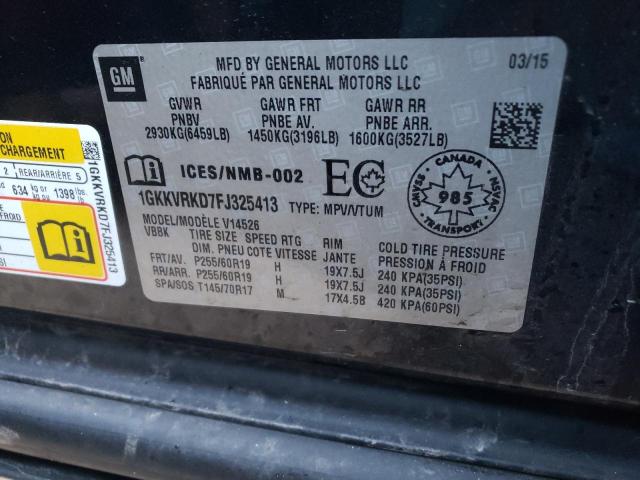 1GKKVRKD7FJ325413 GMC Acadia Slt-1