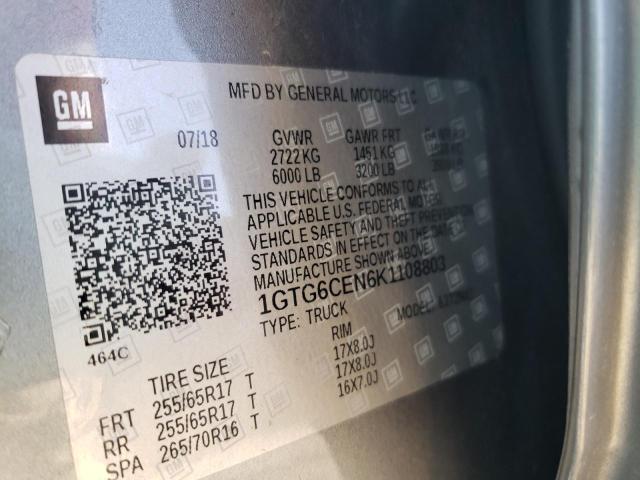 1GTG6CEN6K1108803 GMC CANYON SLE