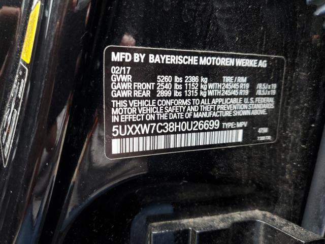5UXXW7C38H0U26699 BMW X4 Xdrivem40i