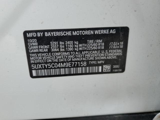 5UXTY5C04M9E77158 BMW X3 Xdrive30i