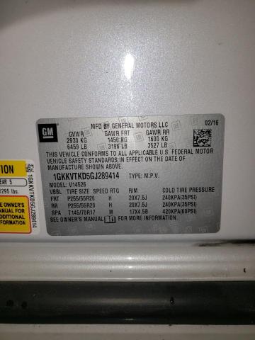 1GKKVTKD5GJ289414 GMC Acadia Denali