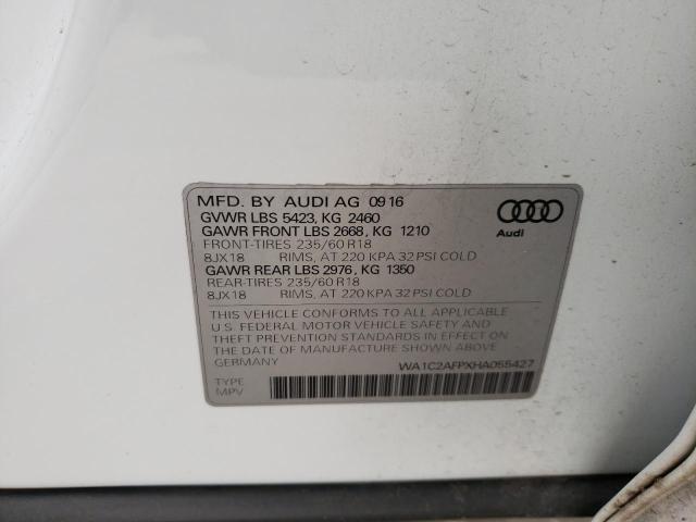 WA1C2AFPXHA055427 Audi Q5 PREMIUM