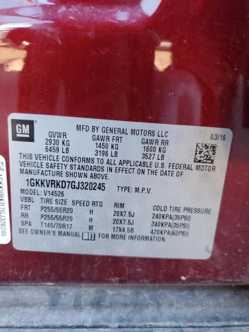 1GKKVRKD7GJ320245 GMC Acadia Slt-1