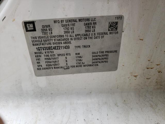 1GTV2UEC4EZ211439 GMC Sierra K1500 Sle