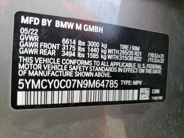 5YMCY0C07N9M64785 BMW X6 M