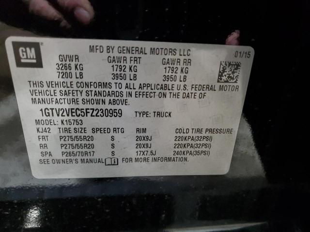 1GTV2VEC5FZ230959 GMC Sierra K1500 Slt