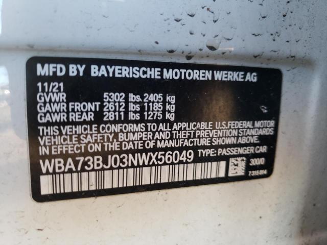 WBA73BJ03NWX56049 BMW 540 XI