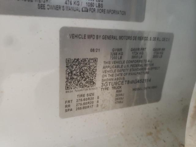 3GTU9CET8MG452114 GMC Sierra K1500 Elevation