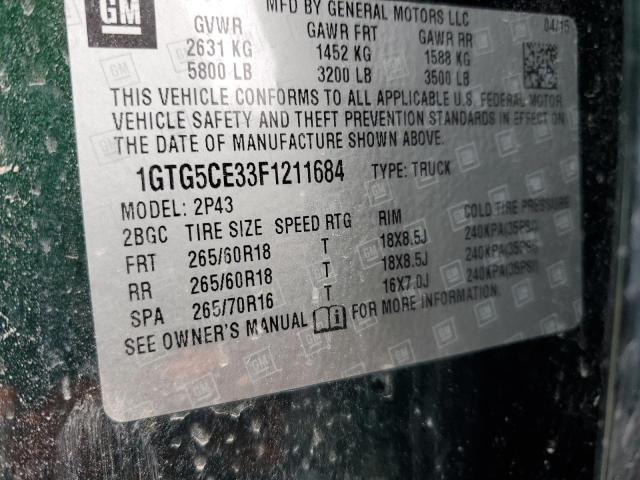 1GTG5CE33F1211684 GMC CANYON SLT