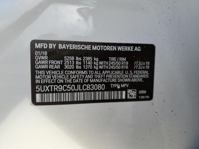 5UXTR9C50JLC83080 BMW X3 Xdrive30i
