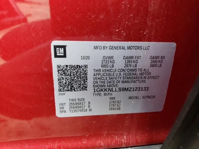1GKKNLLS9MZ123133 GMC Acadia At4
