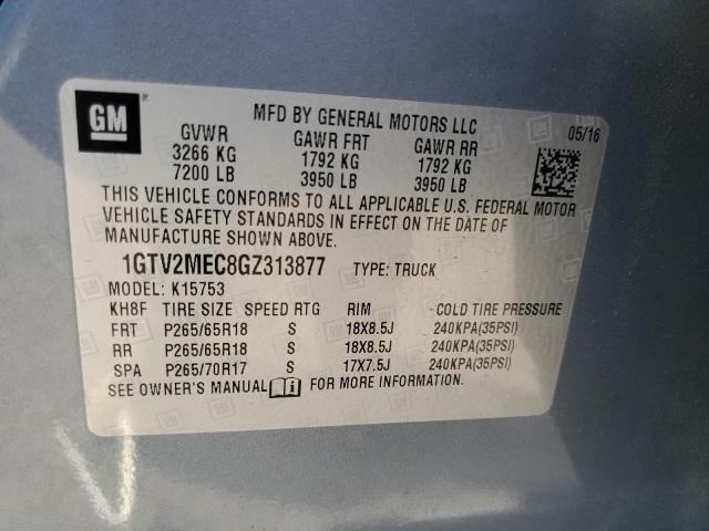 1GTV2MEC8GZ313877 GMC Sierra K1500 Sle