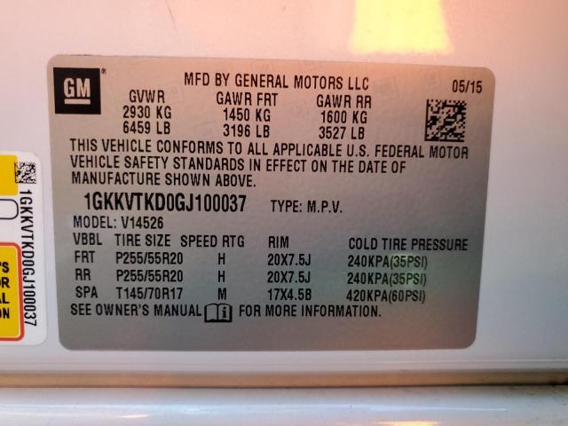 1GKKVTKD0GJ100037 GMC Acadia Denali
