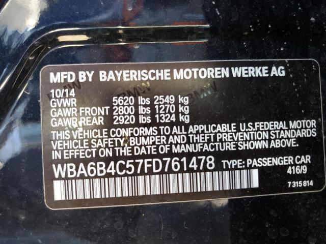 WBA6B4C57FD761478 BMW 650 Xi Gran Coupe