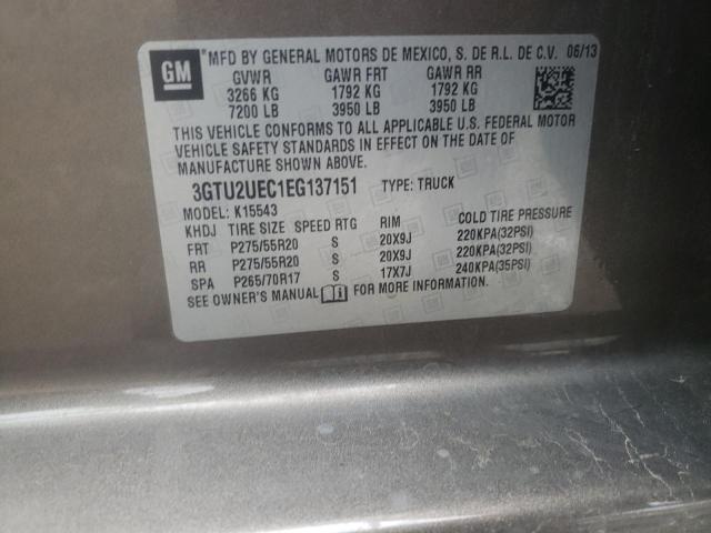 3GTU2UEC1EG137151 GMC Sierra K1500 Sle