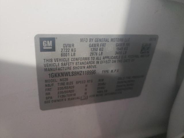 1GKKNWLS8HZ118996 GMC Acadia Slt-2