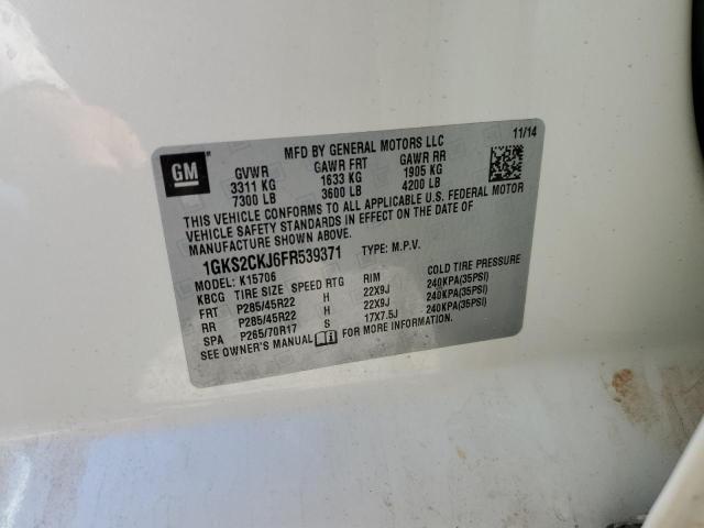 1GKS2CKJ6FR539371 GMC YUKON DENALI