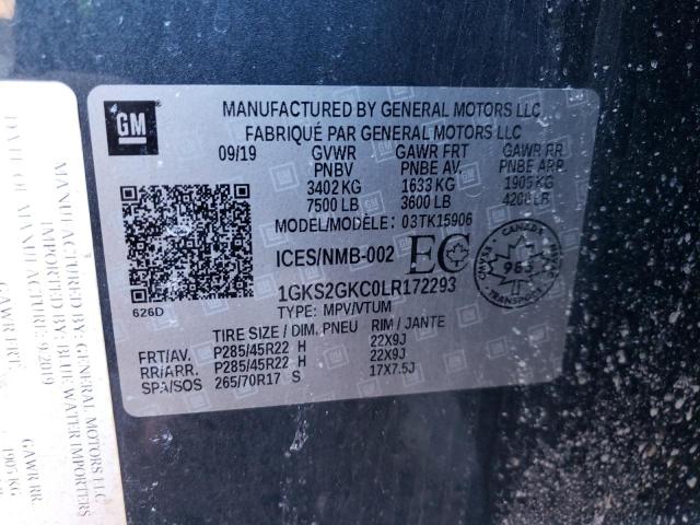 1GKS2GKC0LR172293 GMC Yukon Xl K1500 Slt