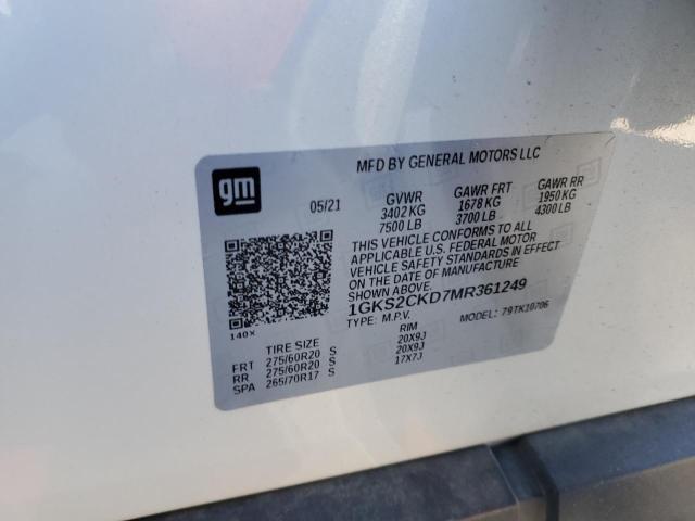 1GKS2CKD7MR361249 GMC Yukon At4