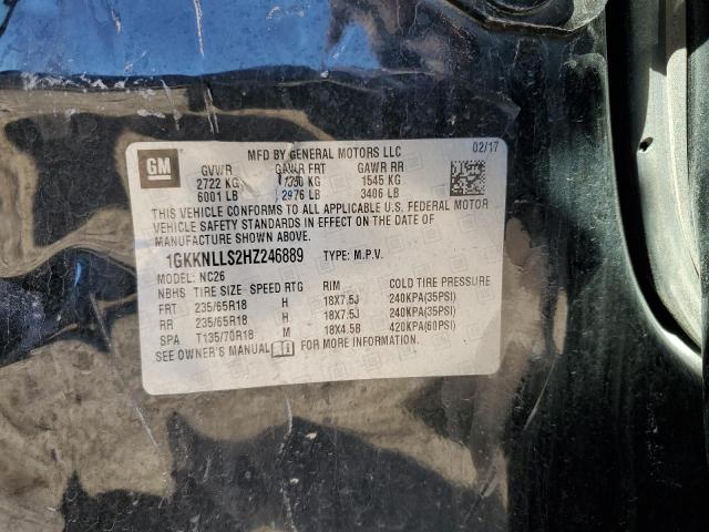 1GKKNLLS2HZ246889 GMC ACADIA SLE
