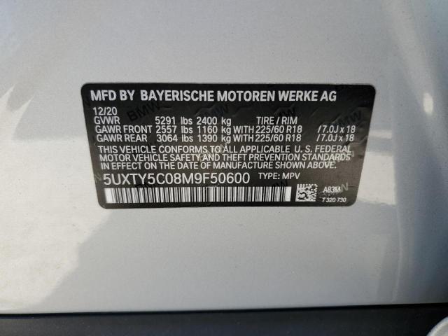 5UXTY5C08M9F50600 BMW X3 Xdrive30i