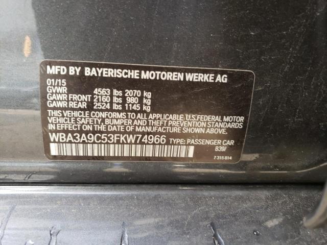 WBA3A9C53FKW74966 BMW 335 I
