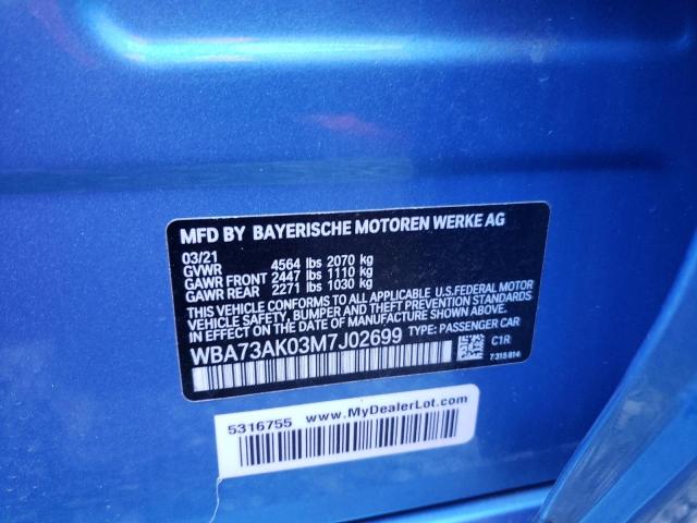 WBA73AK03M7J02699 BMW 228XI