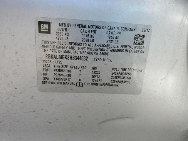 2GKALMEK3H6344832 GMC Terrain Sle