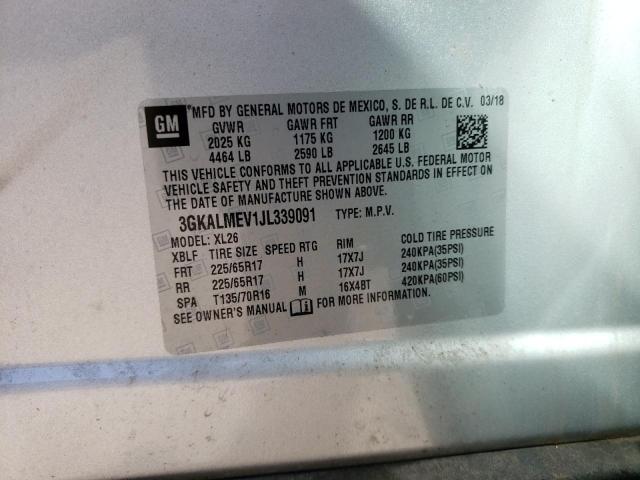 3GKALMEV1JL339091 GMC Terrain Sle