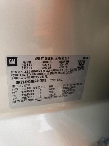 1GKS1AKC9GR419560 GMC YUKON SLE
