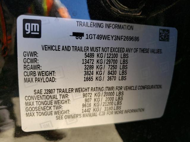 1GT49WEY3NF269686 GMC Sierra K3500 Denali