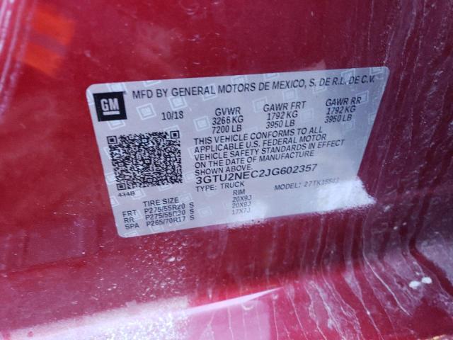 3GTU2NEC2JG602357 GMC Sierra K1500 Slt